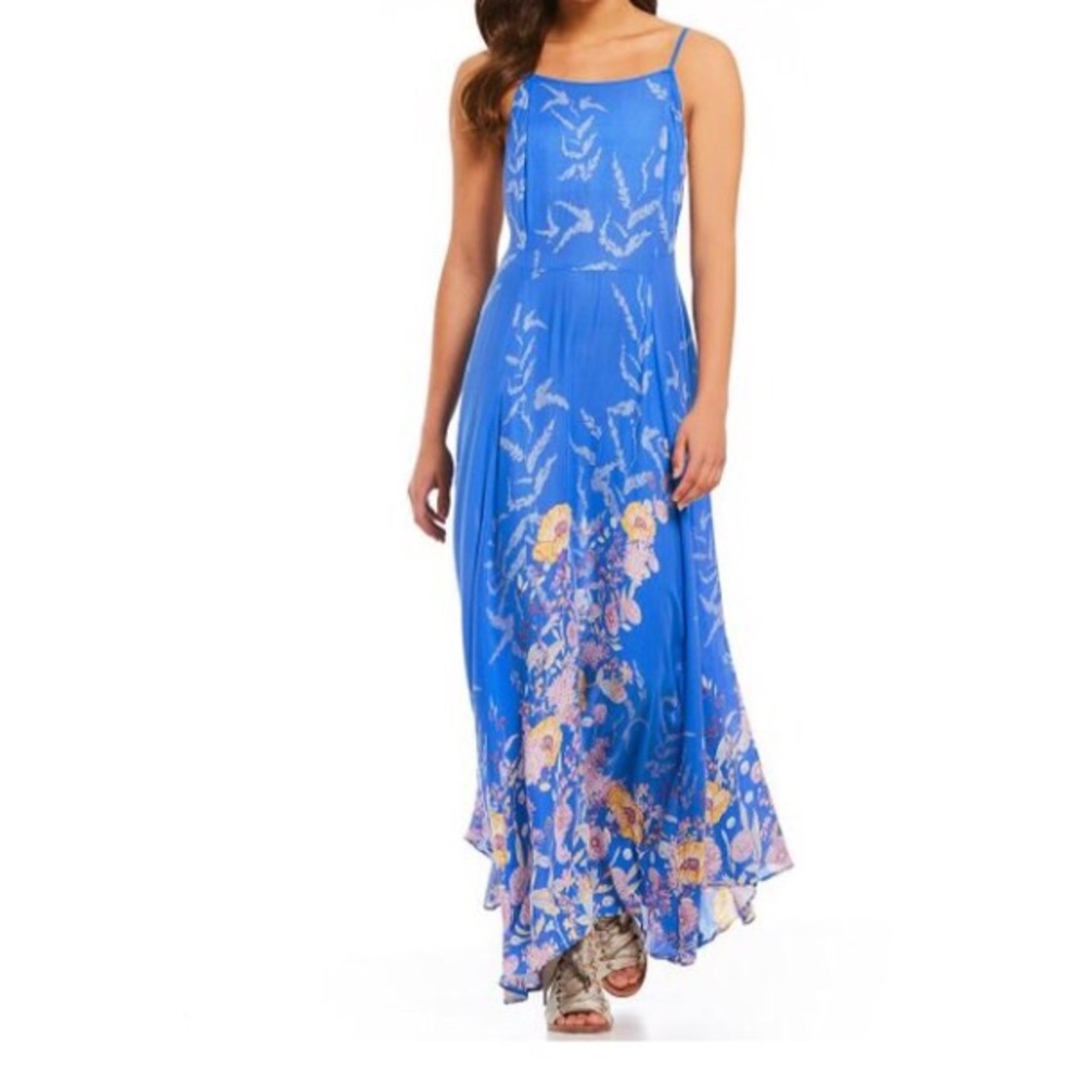 NWT: Free People Blue Floral Print Maxi dress 💙